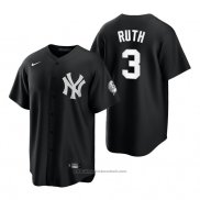 Maglia Baseball Uomo New York Yankees Babe Ruth Replica 2021 Nero