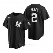 Maglia Baseball Uomo New York Yankees Derek Jeter Replica Nero