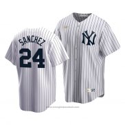 Maglia Baseball Uomo New York Yankees Gary Sanchez Cooperstown Collection Primera Bianco