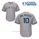 Maglia Baseball Uomo New York Yankees Phil Rizzuto 10 Grigio Cool Base