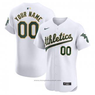 Maglia Baseball Uomo Oakland Athletics Home Elite Personalizzate Bianco