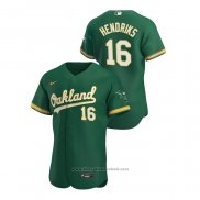 Maglia Baseball Uomo Oakland Athletics Liam Hendriks Autentico 2020 Alternato Verde