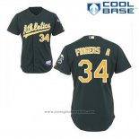 Maglia Baseball Uomo Oakland Athletics Rollie Fingers 34 Verde Alternato Cool Base