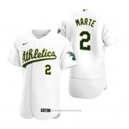 Maglia Baseball Uomo Oakland Athletics Starling Marte Autentico Home Bianco