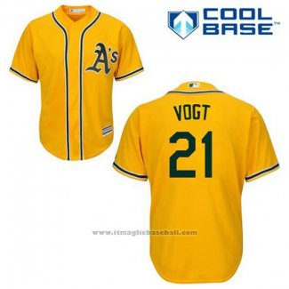 Maglia Baseball Uomo Oakland Athletics Stephen Vogt 21 Or Alternato Cool Base