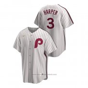 Maglia Baseball Uomo Philadelphia Phillies Bryce Harper Cooperstown Collection Home Bianco