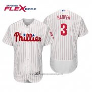 Maglia Baseball Uomo Philadelphia Phillies Bryce Harper Flex Base Autentico Collezione Home Bianco