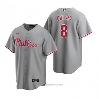 Maglia Baseball Uomo Philadelphia Phillies Freddy Galvis Replica Road Grigio