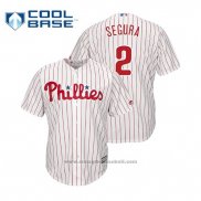 Maglia Baseball Uomo Philadelphia Phillies Jean Segura Cool Base Home Bianco