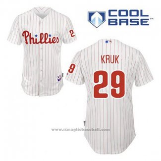 Maglia Baseball Uomo Philadelphia Phillies John Kruk 29 Bianco Home Cool Base