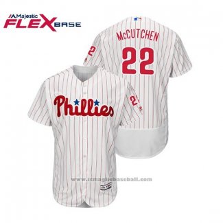 Maglia Baseball Uomo Phillies Andrew Mccutchen Flex Base Autentico Collezione Home Bianco