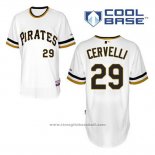 Maglia Baseball Uomo Pittsburgh Pirates Francisco Cervelli 29 Bianco Alternato Cool Base