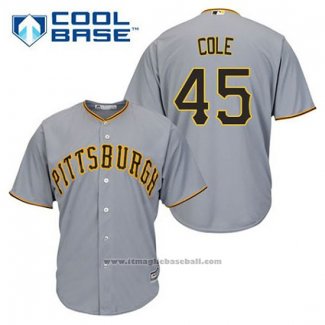 Maglia Baseball Uomo Pittsburgh Pirates Gerrit Cole 45 Grigio Cool Base