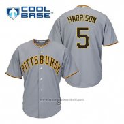 Maglia Baseball Uomo Pittsburgh Pirates Josh Harrison 5 Grigio Cool Base