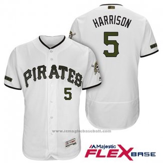 Maglia Baseball Uomo Pittsburgh Pirates Josh Harrison Bianco 2018 Home Alternato Flex Base