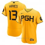 Maglia Baseball Uomo Pittsburgh Pirates Ke'bryan Hayes 2023 City Connect Autentico Oro