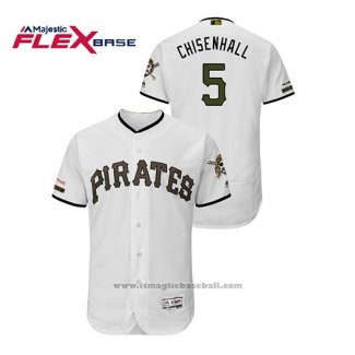 Maglia Baseball Uomo Pittsburgh Pirates Lonnie Chisenhall 150 Anniversario Autentico Flex Base Bianco