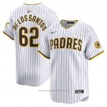 Maglia Baseball Uomo San Diego Padres Enyel de Los Santos Home Limited Bianco