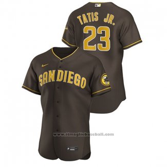 Maglia Baseball Uomo San Diego Padres Fernando Tatis Jr. Autentico 2020 Alternato Marrone