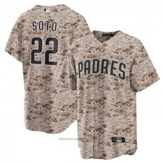 Maglia Baseball Uomo San Diego Padres Juan Soto USMC Alternato Replica Camuflaje