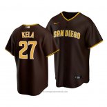 Maglia Baseball Uomo San Diego Padres Keone Kela Replica Road Marrone