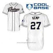 Maglia Baseball Uomo San Diego Padres Matt Kemp 27 Bianco Home Cool Base