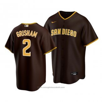 Maglia Baseball Uomo San Diego Padres Trent Grigioham Replica Road Marrone