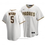 Maglia Baseball Uomo San Diego Padres Wil Myers 5 Replica Home Marrone Bianco