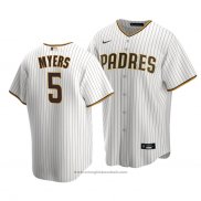 Maglia Baseball Uomo San Diego Padres Wil Myers 5 Replica Home Marrone Bianco
