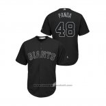 Maglia Baseball Uomo San Francisco Giants Pablo Sandoval 2019 Players Weekend Replica Nero