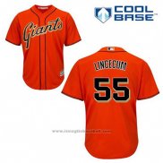 Maglia Baseball Uomo San Francisco Giants Tim Lincecum 55 Arancione Alternato Cool Base