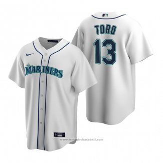 Maglia Baseball Uomo Seattle Mariners Abraham Toro Replica Home Bianco