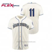 Maglia Baseball Uomo Seattle Mariners Edgar Martinez Hispanic Heritage Flex Base Crema