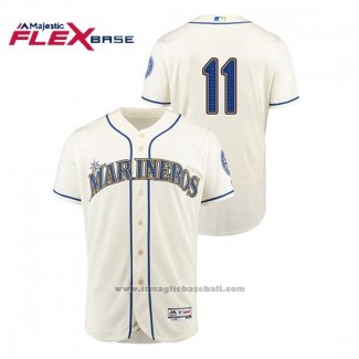 Maglia Baseball Uomo Seattle Mariners Edgar Martinez Hispanic Heritage Flex Base Crema