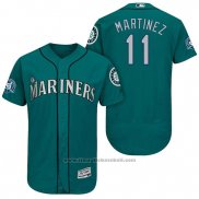 Maglia Baseball Uomo Seattle Mariners Edgar Martinez Verde Number Retirement