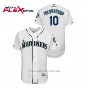 Maglia Baseball Uomo Seattle Mariners Edwin Encarnacion 150 Anniversario Flex Base Bianco