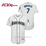 Maglia Baseball Uomo Seattle Mariners Marco Gonzales 150 Anniversario Flex Base Bianco