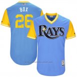 Maglia Baseball Uomo Tampa Bay Rays 2017 Little League World Series Brad Boxberger Blu