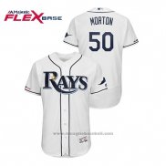 Maglia Baseball Uomo Tampa Bay Rays Charlie Morton Flex Base Autentico Collezione Bianco