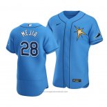 Maglia Baseball Uomo Tampa Bay Rays Francisco Mejia 28 Autentico Alternato Blu