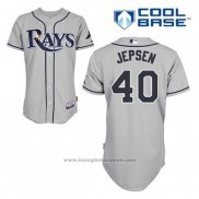 Maglia Baseball Uomo Tampa Bay Rays Kevin Jepsen 40 Grigio Cool Base