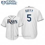 Maglia Baseball Uomo Tampa Bay Rays Matt Duffy Cool Base Home Bianco