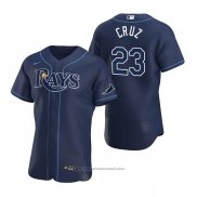 Maglia Baseball Uomo Tampa Bay Rays Nelson Cruz Autentico Alternato Blu