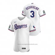Maglia Baseball Uomo Texas Rangers Delino Deshields Autentico 2020 Home Bianco
