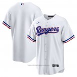 Maglia Baseball Uomo Texas Rangers Home Blank Replica Bianco