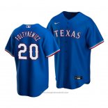 Maglia Baseball Uomo Texas Rangers Mike Foltynewicz Alternato Replica Blu