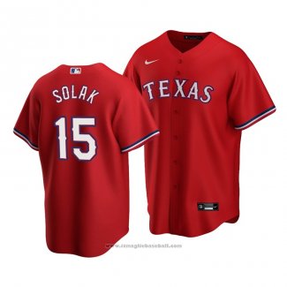 Maglia Baseball Uomo Texas Rangers Nick Solak Replica Alternato Rosso