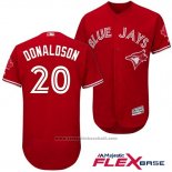 Maglia Baseball Uomo Toronto Blue Jays 20 Josh Donaldson Scarlet 2017 Flex Base