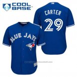 Maglia Baseball Uomo Toronto Blue Jays Joe Carter 29 Blu Alternato Cool Base
