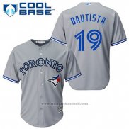 Maglia Baseball Uomo Toronto Blue Jays Jose Bautista 19 Grigio Cool Base